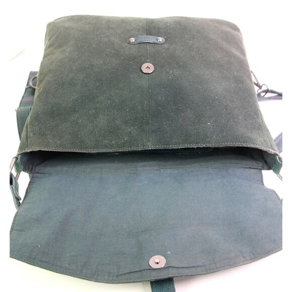 Free People DARK GREEN BLUE REAL LEATHER BACKPACK CONVERTIBLE SHOULDER BAG PURSE main image 12